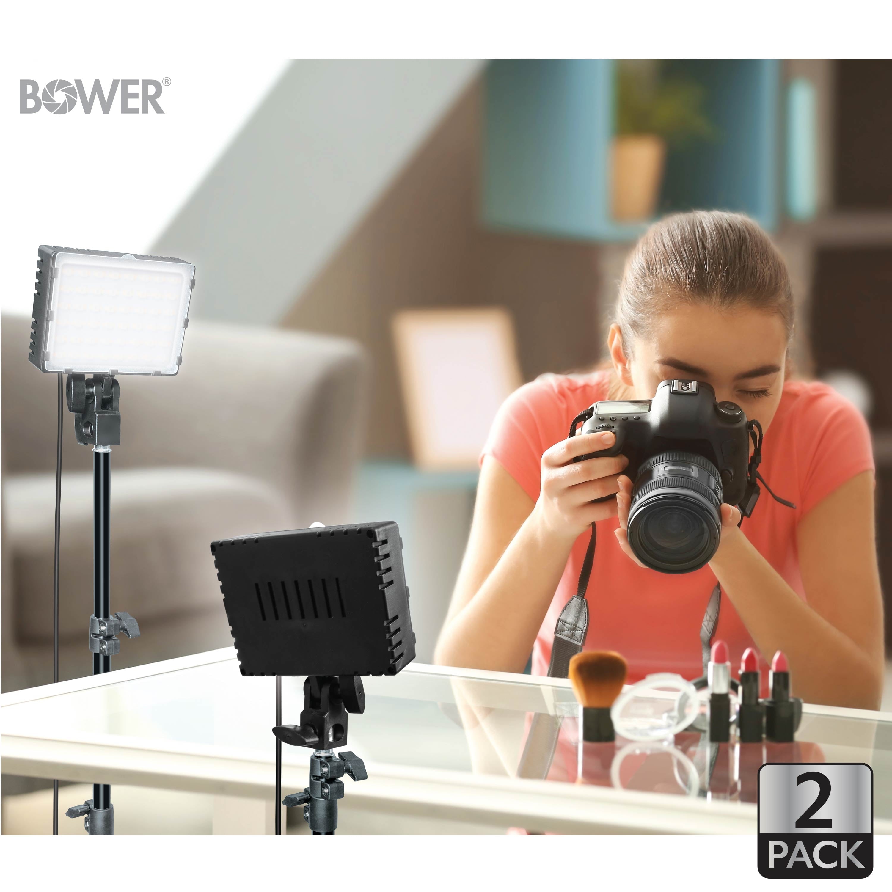 2-Pack LED Panel Ring Light Kit with Tripods for Content Creation